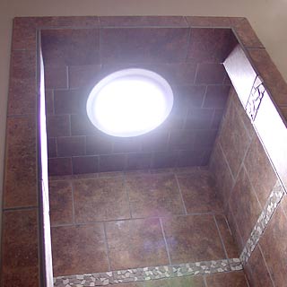 skylight in shower stall
