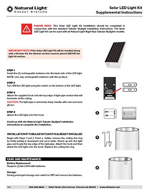 Natural Light Solar LED Light Kit Supplement Thumb