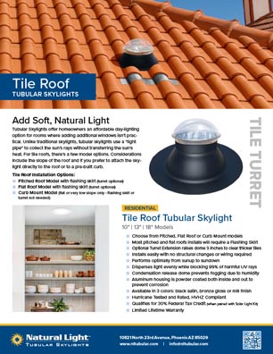 Natural Light Tile Roof Tubular Skylight Thumb